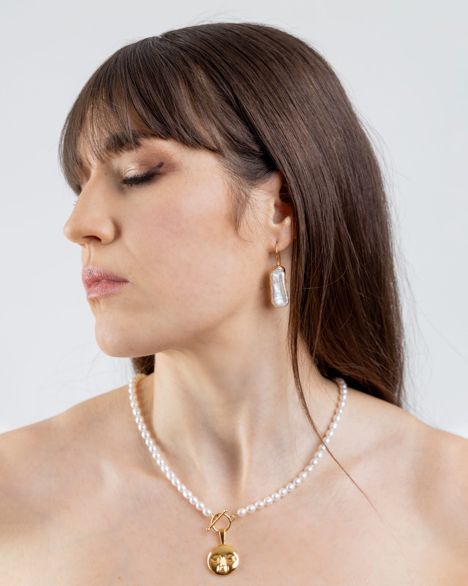 Tiffany solder Necklace, evil eye necklace, silver necklace, labradorite  necklace, creaent moon necklace